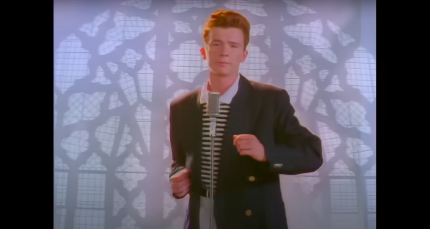 Rick Astley banner